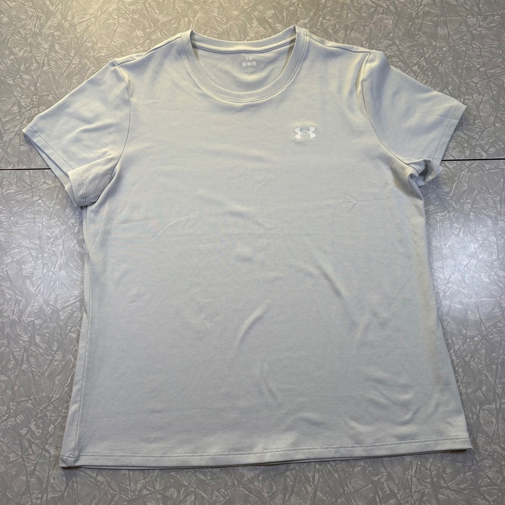 Under Armour Womens HeatGear Loose Fit Short Sleeve T-Shirt Gray M